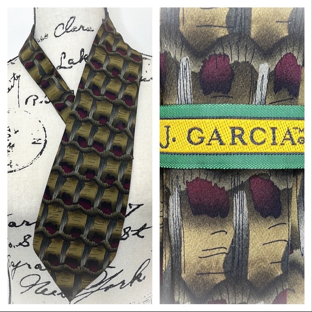 💕Very Attractive Jerry Garcia Mens Necktie / Birdland Collection Fourteen💕